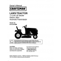 Sears Craftsman 917.271662 17.0 HP 42" Mower Electric Start Automatic Transmission Lawn Tractor Owner's Manual
