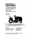 917.271760 18.0 HP 42" Mower Electric Start Automatic Transmission Owner's Manual Lawn Tractor Sears Craftsman