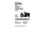 Sears Craftsman 917.272055 16.0 HP Electric Start 42" Mower 6 Speed Transaxle Lawn Tractor Owner's Manual