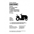 Sears Craftsman 917.272057 16.0 HP Electric Start 42" Mower 6 Speed Transaxle Lawn Tractor Owner's Manual