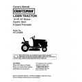 Sears Craftsman 917.272059 16 HP 42" Mower Electric Start 6 Speed Transaxle Lawn Tractor Owner's Manual