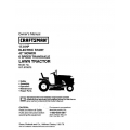 Sears Craftsman 917.272072 17.0 HP Electric Start 42" Mower 6 Speed Transaxle Lawn Tractor Owner's Manual