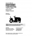 Sears Craftsman 917.272075 17 HP 42" Mower Electric Start 6 Speed Transaxle Lawn Tractor Owner's Manual