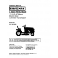 917.272083 17.0 HP 42" Mower Electric Start Automatic Transmission Lawn Tractor Owner's Manual Sears Craftsman