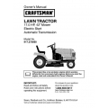 917.272660 17.0 HP 42" Mower Electric Start Automatic Transmission Lawn Tractor Owner's Manual Sears Craftsman