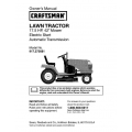 917.272681 17.5 HP 42" Mower Electric Start Automatic Transmission Lawn Tractor Owner's Manual Sears Craftsman