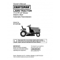 917.273140 17.0 HP 42" Mower Electric Start Automatic Transmission Lawn Tractor Owner's Manual Sears Craftsman