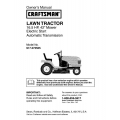 917.273505 16.5 HP 42" Mower Electric Start Automatic Transmission Lawn Tractor Owner's Manual Sears Craftsman