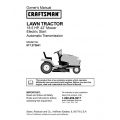 917.273641 18.5 HP 42" Mower Electric Start Automatic Transmission Owner's Manual Lawn Tractor Sears Craftsman