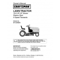 917.275750 18.5 HP 42" Mower Electric Start 6 Speed Transaxle Owner's Manual Lawn Tractor Sears Craftsman