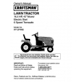 917.274352 16.0 HP 42" Mower Electric Start 6 Speed Transaxle Lawn Tractor Owner's Manual Sears Craftsman