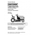 917.275380 17.5 HP 42" Mower Electric Start Automatic Transmission Lawn Tractor Owner's Manual Sears Craftsman
