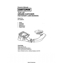 Sears Craftsman 917.330721 Flid Lid Grass Catcher for Rotary Lawn Mowers Owner's Manual