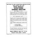 Garden Tractor (David Bradley) SUPER POWER Model No. 917.575102 SETTING UP AND OPERATING INSTRUCTIONS AND PARTS LIST