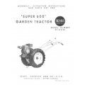 Garden Tractor (David Bradley) SUPER 600 Model No. 917.575144 ASSEMBLY, OPERATING INSTRUCTIONS AND PARTS LIST