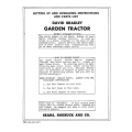 Garden Tractor (David Bradley) Model No. 917.5756 SETTING UP AND OPERATING INSTRUCTIONS AND PARTS LIST