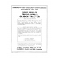 Garden Tractor (David Bradley) DELUXE SUPER 3 Model No. 917.57597 SETTING UP AND OPERATING INSTRUCTIONS AND PARTS LIST