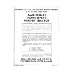 Garden Tractor (David Bradley) DELUXE SUPER 3 Model No. 917.57597 SETTING UP AND OPERATING INSTRUCTIONS AND PARTS LIST