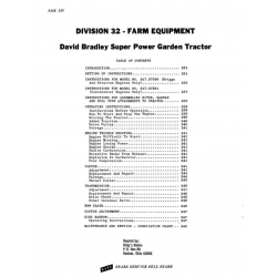 Garden Tractor (David Bradley) Super Power Model No. 917.57560 & Model No. 917.57561 Service