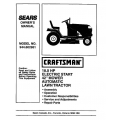944.602951 18.0 HP Electric Start 42" Mower Automatic Owner's Manual Lawn Tractor Sears Craftsman