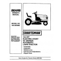 Sears Craftsman 944.604860 16.0 HP Electric Start 42" Mower Automatic Lawn Tractor Owner's Manual