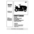 Sears Craftsman 944.609760 16.0 HP Electric Start 42" Mower 6 Speed Transaxle Lawn Tractor Owner's Manual
