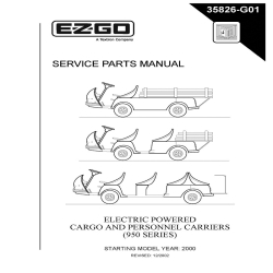 Ezgo 950 Series Service Parts Manual 35826-G01