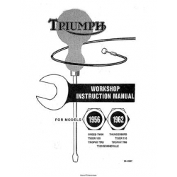 Triumph Motorcycles Workshop Instruction Manual Part No. 99-0837 1956-1962
