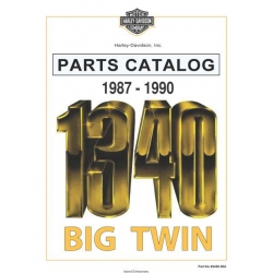 Harley Davidson 1340 Big Twin Parts Catalog 1987-1990 Part # 99450-90A
