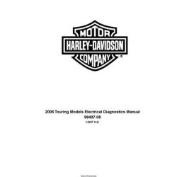 Harley Davidson 2008 Touring Models Electrical Diagnostics Manual 99497-08