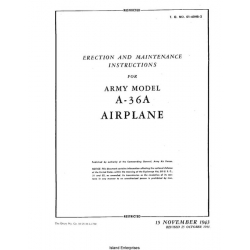 North American Aviation A-36A Army Model Airplane Erection and Maintenance Instructions