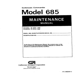 Gulfstream Commander Model 685 Maintenance Manual M685001-2