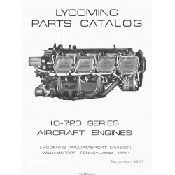 Lycoming IO-720 Series Aircraft Engines Parts Catalog PC-119A