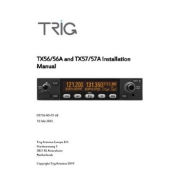Trig TX56/56A and TX57/57A Installation Manual 01776-00-01-AE