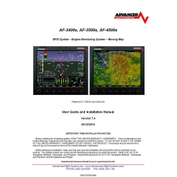 ADVANCED AF-3400s, AF-3500S,AF-4500s EFIS System-Engine Monitoring System Moving Map, User Guide and Installation Manual