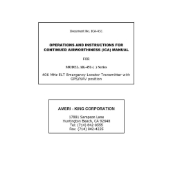 Ameri-King Model AK-451 Operations and Instructions for Continued Airworthiness Manual ICA-451