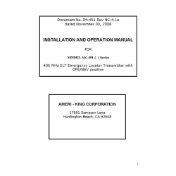 Ameri-King Model AK-451 Installation and Operation Manual IM-451_v2008