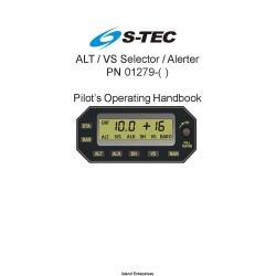 S-Tec ALT/VS Selector/ Alerter PN 01279 Pilot's Operating Handbook 2016