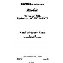 Hawker 125 Series 1-1000 Hawker 800, 1000, 800XP & 850XP Aircraft Maintenance Manual AMM 125/H-20