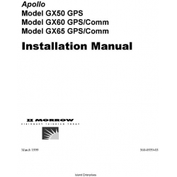 Apollo II Morrow Model GX50,GX60,GX65 Installaton Manual