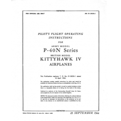 Curtiss P-40N Series & Kitty Hawk IV Pilot's Flight Operating Instructions
