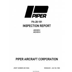 Piper Archer II, Archer III PA-28-181 Inspection Report 230-1039