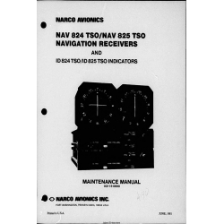 Narco NAV-824-825 NAV 824 825 Maintenance Manual 03115-0600