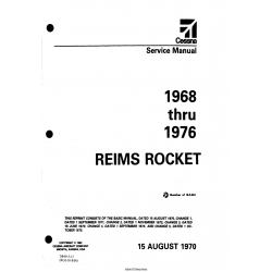 Cessna Reims Rocket (1968 thru 1976) Service Manual D849-5-13 With Revision Number D849-5TR7
