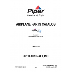 Piper 6X PA-32-301 FT (SN's 3232001 AND UP) Parts Catalog 766-856 v2007