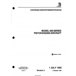 Cessna Model 400 Series Piston Engine Aircraft Continued Airworthiness Program D5305-3-13