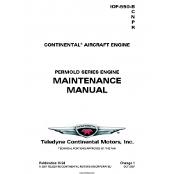 Continental Model IOF-550-B-C-N-P-R Permold Series Engine Maintenance Manual M-24