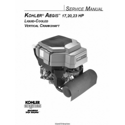 Kohler Aegis LV560, LV625, LV675 Vertical Crankshaft 17,20,23 HP Service Manual