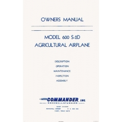 Aero Commander 600 S-2D Agricultural Airplane Owners Manual