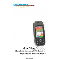 Lowrance Air Map 600c Handheld Mapping GPS Receiver Operation Instructions